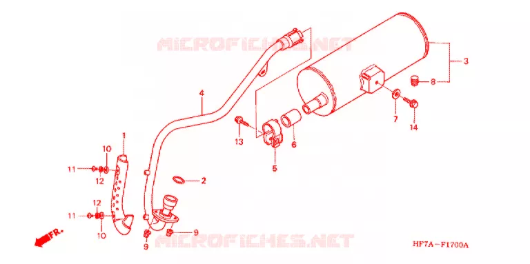SILENCIEUX D'ECHAPPEMENT Honda ATV 90 FOURTRAX 2005  TRX905