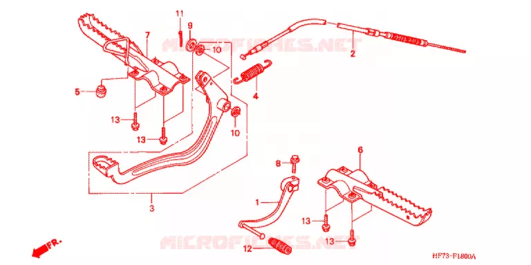 REPOSE PIED Honda ATV 90 FOURTRAX 2005  TRX905