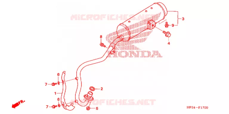 SILENCIEUX D'ECHAPPEMENT Honda ATV 90 FOURTRAX 2012  TRX90XC