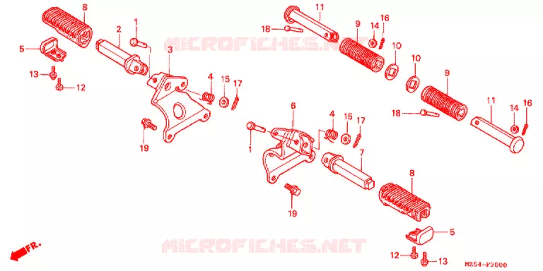 REPOSE PIED Honda MOTO 750 VF 1997  VF750C2V