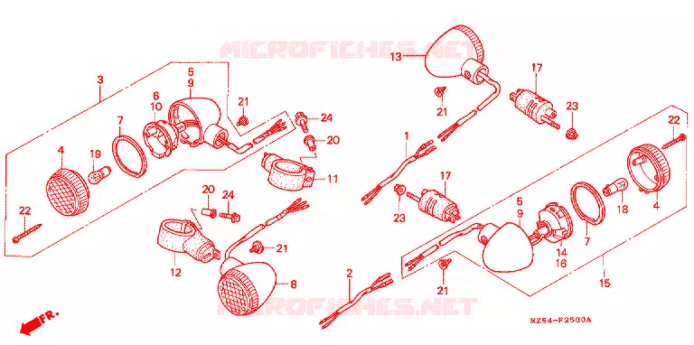 CLIGNOTANT Honda MOTO 750 VF 1996  VF750CDT