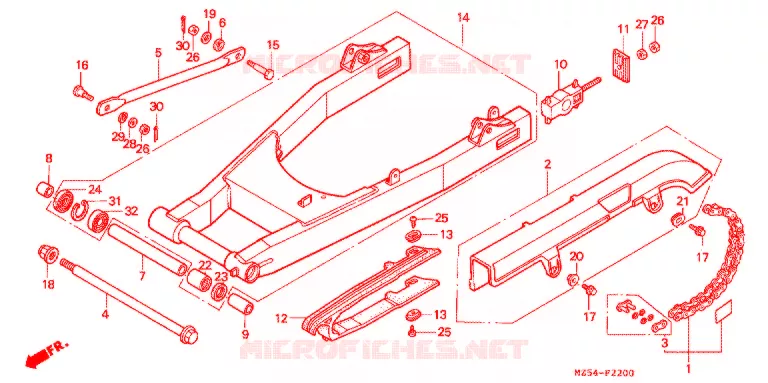 BRAS OSCILLANT Honda MOTO 750 VF 1995  VF750CS