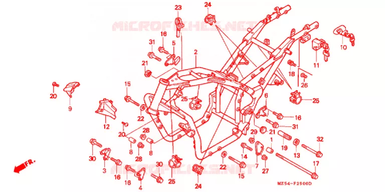 CADRE Honda MOTO 750 VF 1995  VF750CS