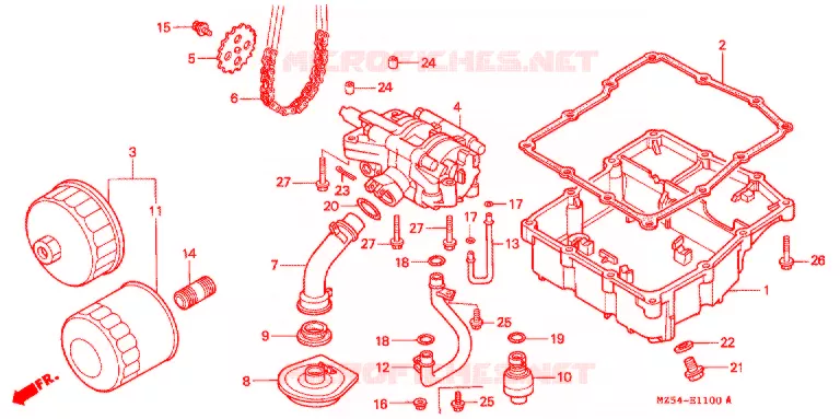 POMPE A HUILE Honda MOTO 750 VF 1995  VF750CS