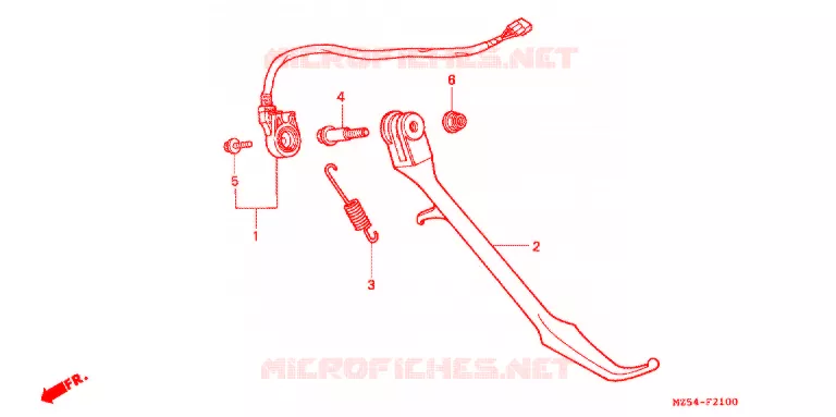 BEQUILLE Honda MOTO 750 VF 1995  VF750CS