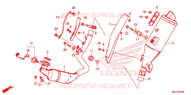 SILENCIEUX D'ECHAPPEMENT Honda MOTO 750 ADV 2017  ADV750H