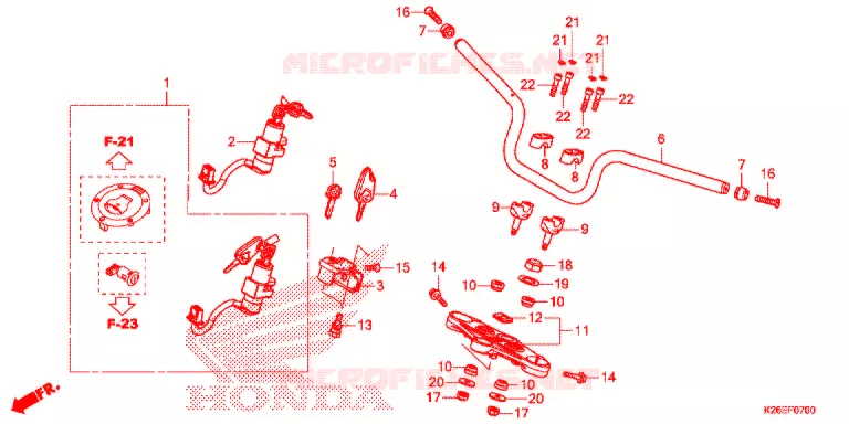 GUIDON Honda MOTO 125 MSX 2017  MSX125H