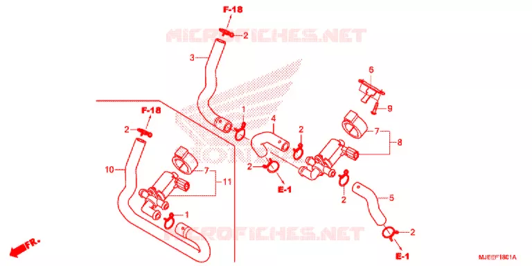 VALVE DE COMMANDE D'INJECTION D'AIR Honda MOTO 650 CB 2017  CB650FH