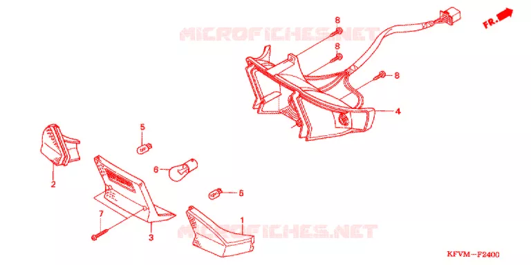 FEUX ARRIERE Honda MOTO 100 C100 2003  C1003_MA