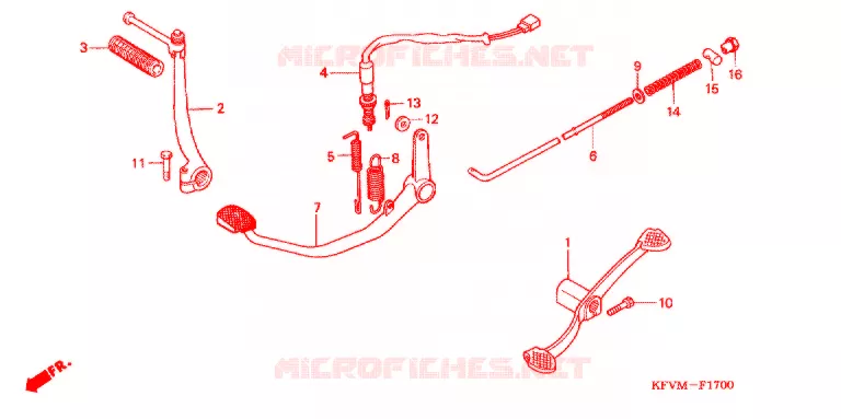 PEDALE - KICK Honda MOTO 100 C100 2003  C1003_MA