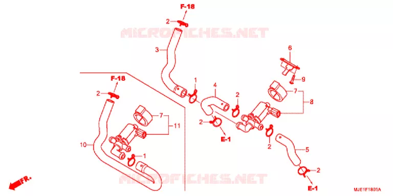 VALVE DE COMMANDE D'INJECTION D'AIR Honda MOTO 650 CBF 2018  CB650FAH