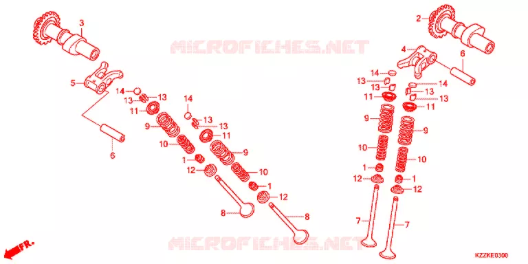 ARBRE A CAMES - SOUPAPE Honda MOTO 250 CRF 2019  CRF250MH