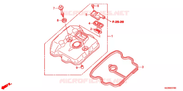 COUVRE CULASSE Honda MOTO 250 CRF 2019  CRF250MH