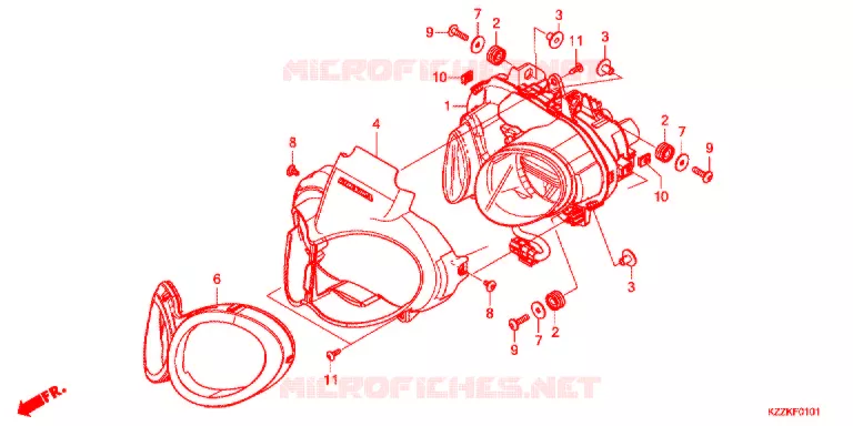 PHARE (CRF250RL/RLA/RLD/RDA) Honda MOTO 250 CRF 2017  CRF250RLAH