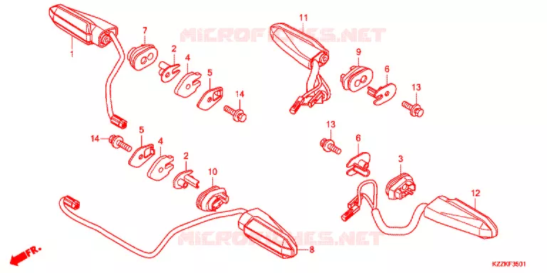 CLIGNOTANT (CRF250RL/RLA/RLD/RDA) Honda MOTO 250 CRF 2017  CRF250RLDH