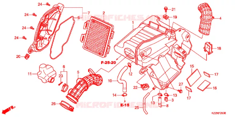 FILTRE A AIR Honda MOTO 250 CRF 2017  CRF250RLDH