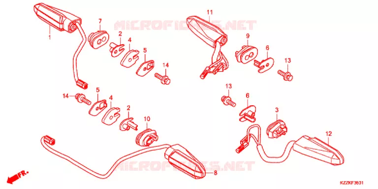 CLIGNOTANT (CRF250RL/RLA/RLD/RDA) Honda MOTO 250 CRF 2017  CRF250RLH