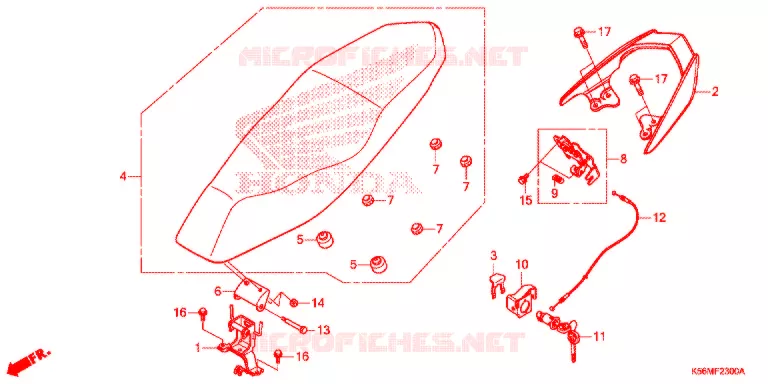 SELLE Honda MOTO 150 RS 2018  FS150FH