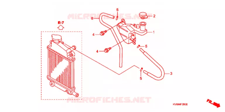 VASE D'EXPANSION Honda SCOOTER 125 CLICK 2007  ANC110BFR7