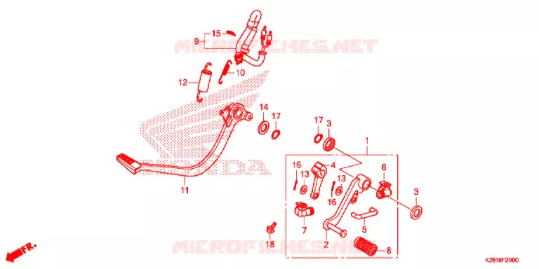 PEDALE Honda MOTO 125 MSX 2017  MSX125G