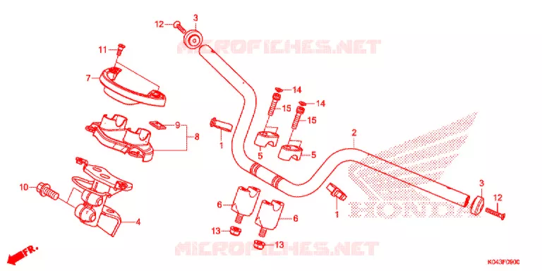GUIDON Honda SCOOTER 300 FORZA 2014  NSS300AD