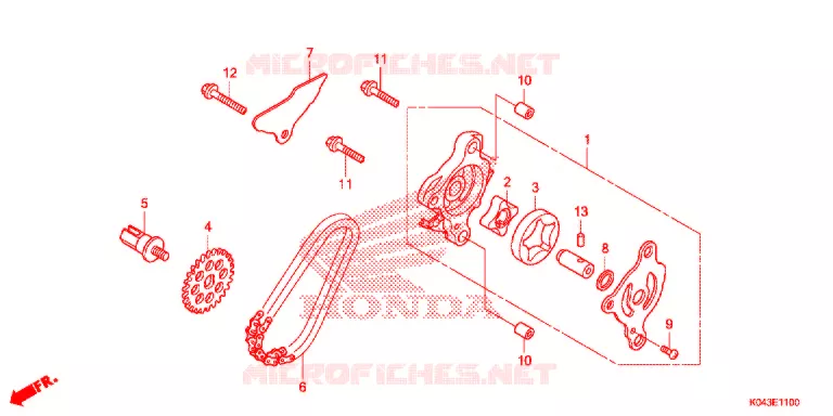 POMPE A HUILE Honda SCOOTER 300 FORZA 2013  NSS300AD