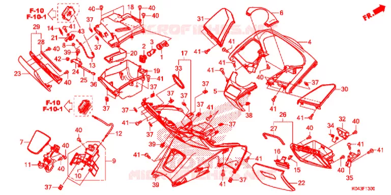 PROTEGE JAMBES Honda SCOOTER 300 FORZA 2014  NSS300AD