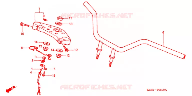 GUIDON - TE DE FOURCHE Honda MOTO 250 MAGNA 1994  VT250CR