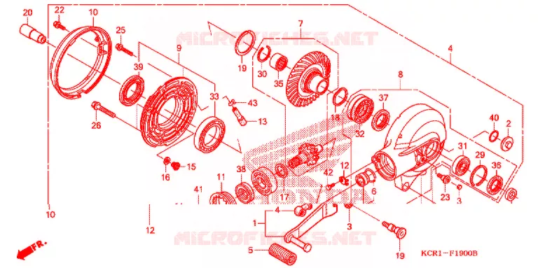 PEDALE (VT250CR/T/V) Honda MOTO 250 MAGNA 1995  VT250CR