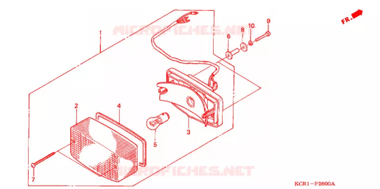 FEU ARRIERE Honda MOTO 250 MAGNA 1995  VT250CR_II