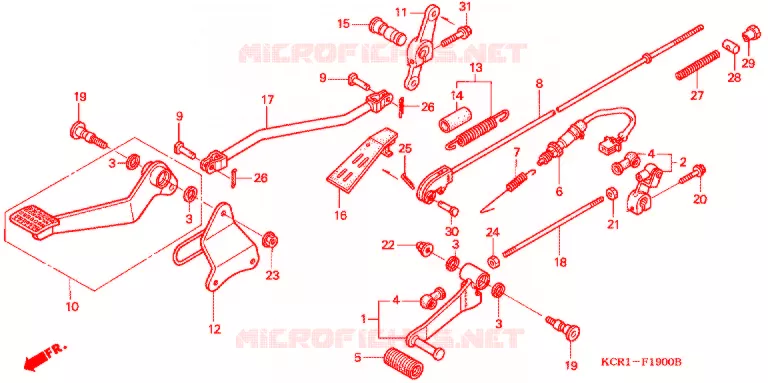 PEDALE (VT250CR/T/V) Honda MOTO 250 MAGNA 1995  VT250CR_II