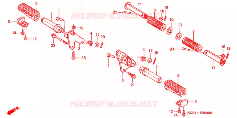 REPOSE PIED (VT250CR/T/V) Honda MOTO 250 MAGNA 1995  VT250CR_II