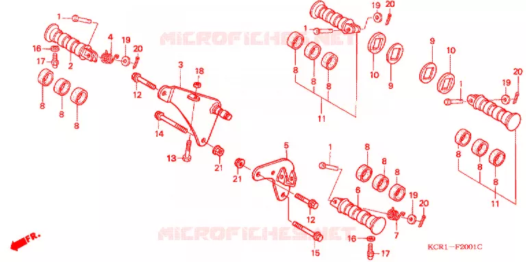 REPOSE PIED (VT250CX/1/3/5/7) Honda MOTO 250 MAGNA 1999  VT250CX