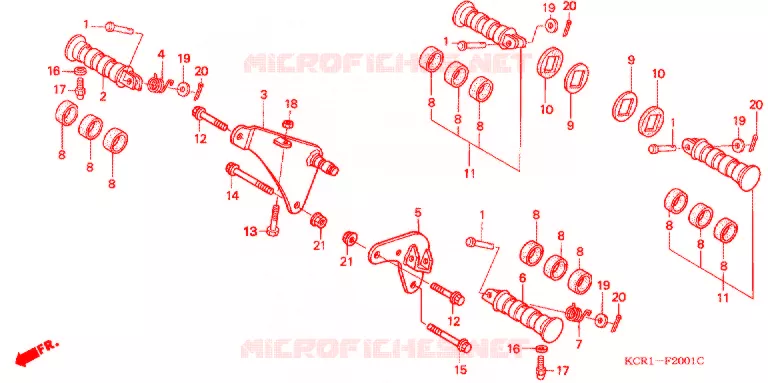 REPOSE PIED (VT250CX/1/3/5/7) Honda MOTO 250 MAGNA 1999  VT250CX_II