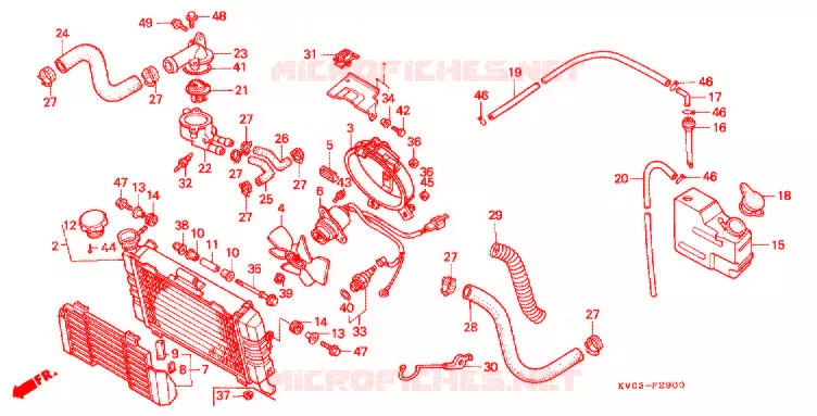 RADIATEUR Honda MOTO 250 VT 1988  VT250FJ