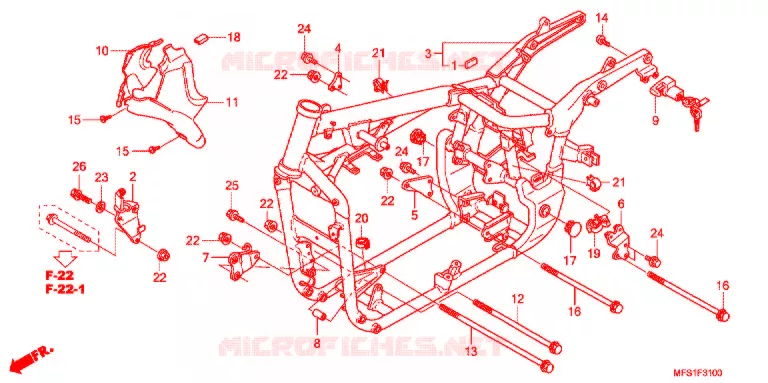CADRE Honda MOTO 400 SHADOW 2014  VT400C29