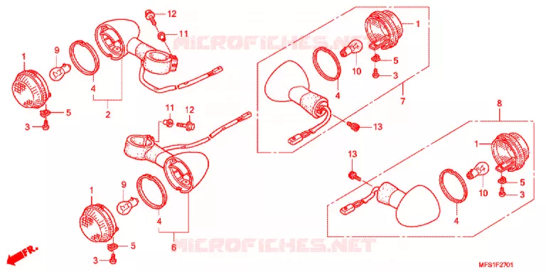 CLIGNOTANT (VT400C2/C2F) Honda MOTO 400 SHADOW 2009  VT400C29