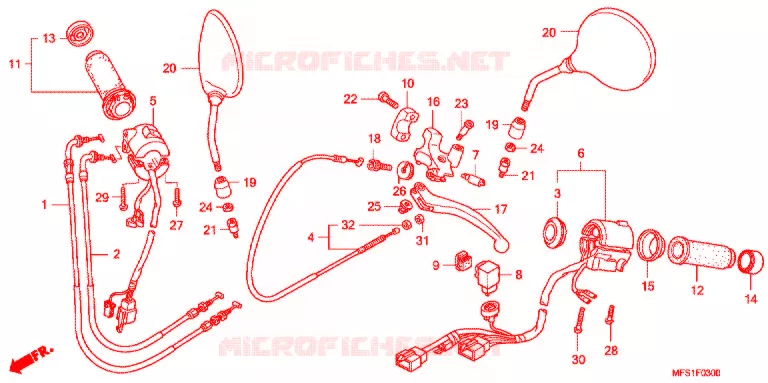 COMMODOS - POIGNEES Honda MOTO 400 SHADOW 2013  VT400C29