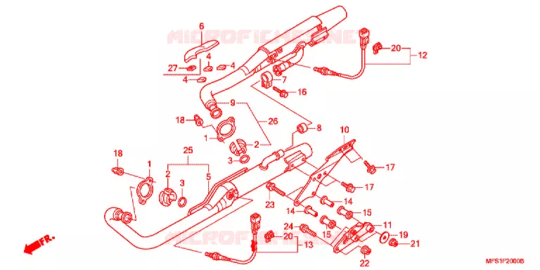 SILENCIEUX D'ECHAPPEMENT Honda MOTO 400 SHADOW 2011  VT400C29
