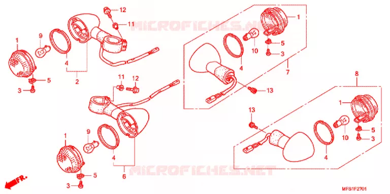 CLIGNOTANT (VT400C2/C2F) Honda MOTO 400 SHADOW 2010  VT400C2F9