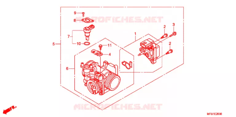 CORPS DE PAPILLON Honda MOTO 400 SHADOW 2012  VT400C2F9