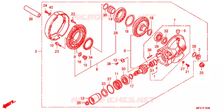 COUPLE CONIQUE Honda MOTO 400 SHADOW 2009  VT400C2F9
