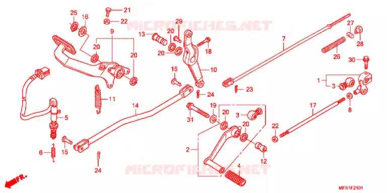 PEDALE (VT400C2/C2F) Honda MOTO 400 SHADOW 2009  VT400C2F9