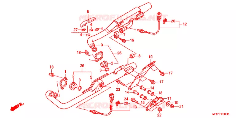 SILENCIEUX D'ECHAPPEMENT Honda MOTO 400 SHADOW 2010  VT400C2F9
