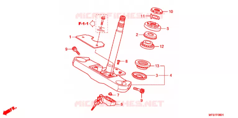 TE DE FOURCHE (VT400C2/C2F) Honda MOTO 400 SHADOW 2013  VT400C2F9
