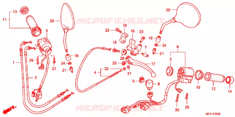 COMMODOS - POIGNEES Honda MOTO 400 SHADOW 2011  VT400C9