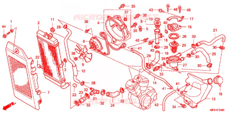 RADIATEUR Honda MOTO 400 SHADOW 2012  VT400C9