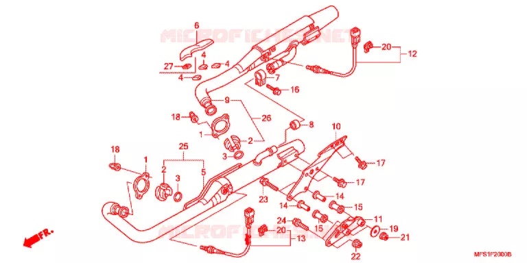 SILENCIEUX D'ECHAPPEMENT Honda MOTO 400 SHADOW 2009  VT400C9