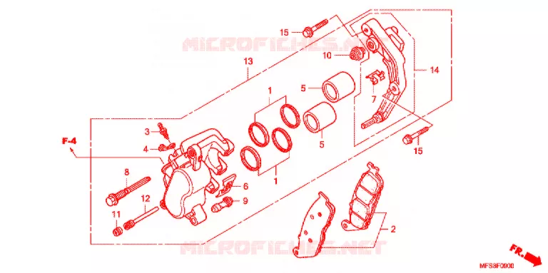 ETRIER DE FREIN AVANT Honda MOTO 400 SHADOW 2009  VT400C9