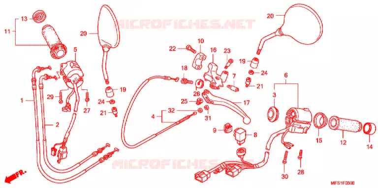 COMMODOS - POIGNEES Honda MOTO 400 SHADOW 2011  VT400CA9